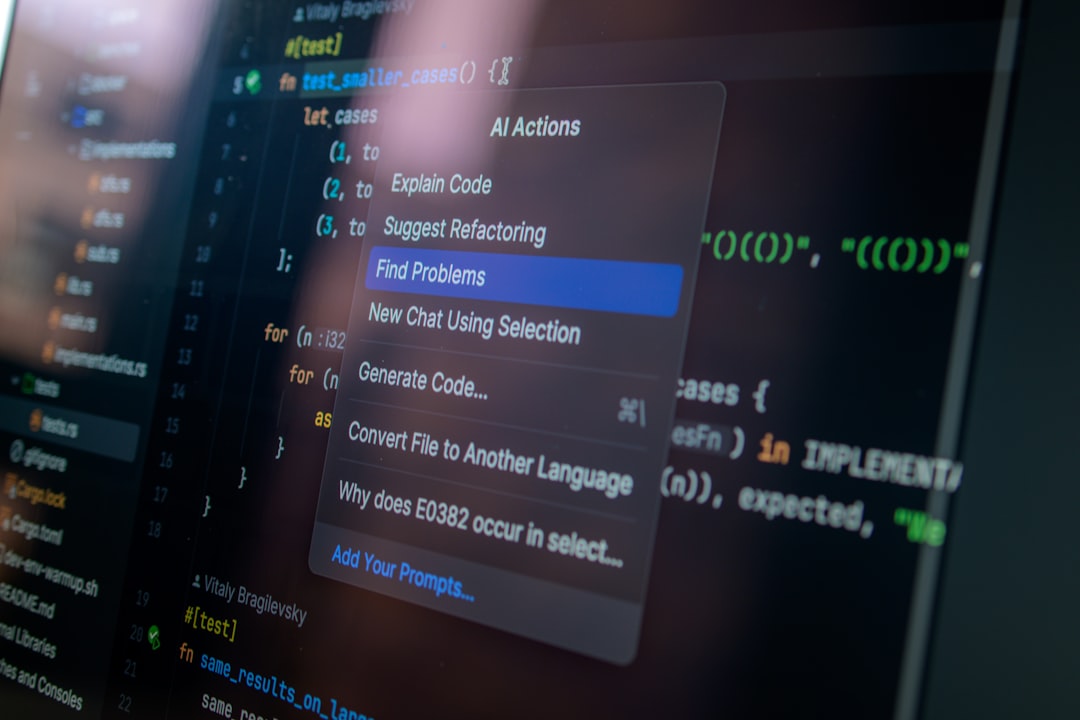 【Cursor】AI開発エージェントのコスト最適化と未来予測【2025年最新】 - Computer screen displaying code with a context menu.