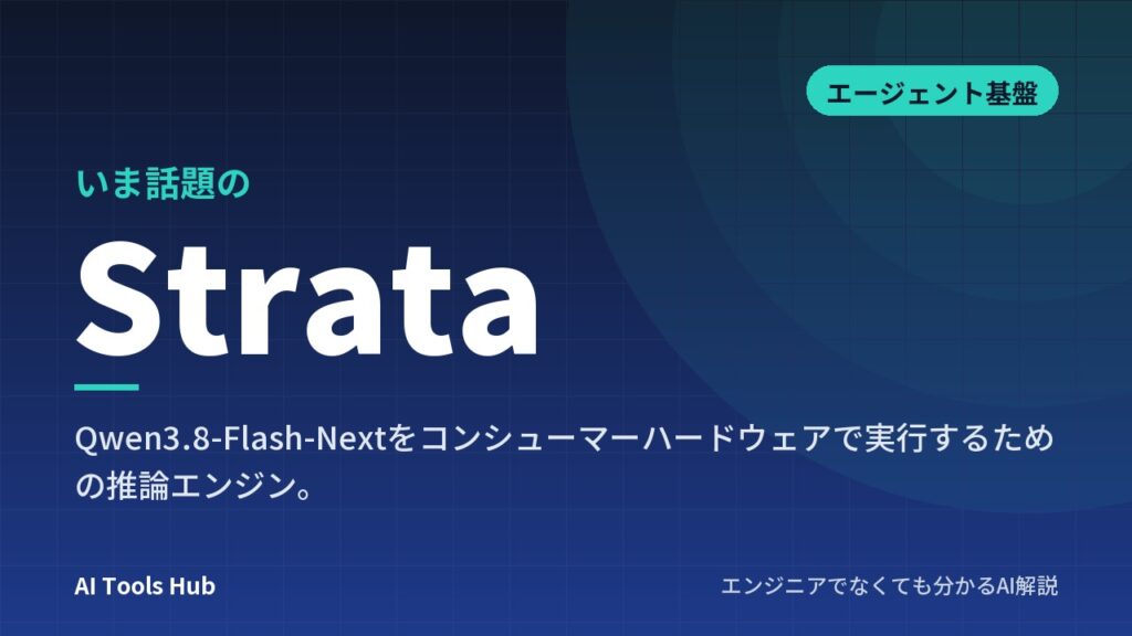 Strataとは？巨大AIを家庭用パソコンで動かす仕組みと使い方